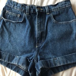American Apparel Cuffed Jean Shorts